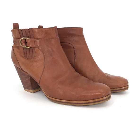RACHEL COMEY Hitch Buckle Bootie Leather Brown 9 - Picture 2 of 13